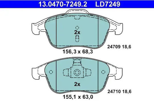 Brake Pads Renault Clio Iv Ate 13047072492