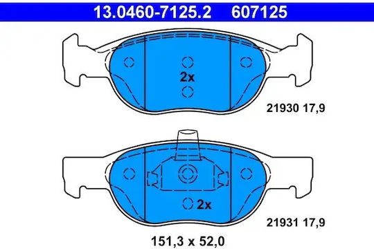 Bremsbeläge Fiat Punto 188 Ate 13046071252