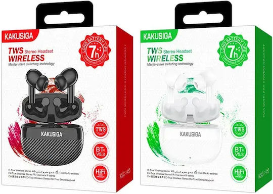 Kakusiga KSC-1455 In ear Bluetooth хендсфри Слушалки с Кутийка за Зареждане Черен