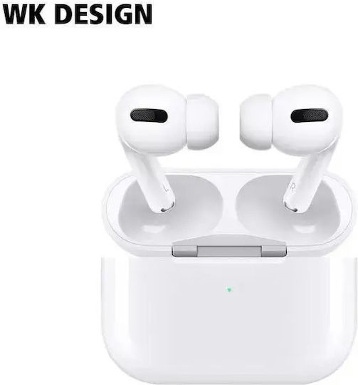 WK V02 In-ear Bluetooth Handsfree Căști cu Carcasă de Încărcare Alb