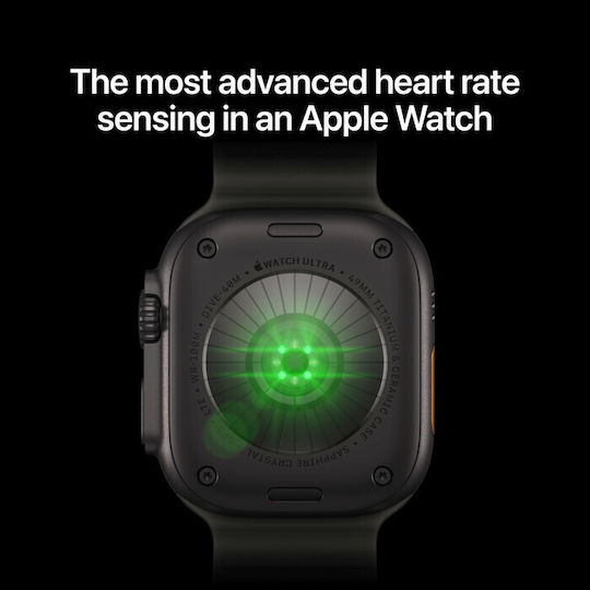 Apple Apple Watch Ultra 4 Titanium 49mm Wasserdicht mit PPG Sensor Schwarz Titan mit Burgunder Trail Loop M/L