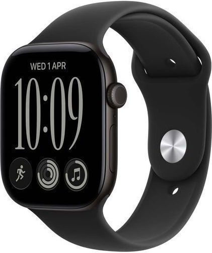 Smartwatch Series 12 Aluminium 42mm Wasserdicht mit Elektrokardiogramm Schwarz Aluminium mit Schwarzem Sportarmband M/L