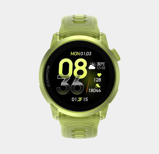 Coros Pace 4 Aluminiu 43mm Waterproof Smartwatch cu Monitor de Ritm Cardiac (Curea Din Silicon Neon Galben)