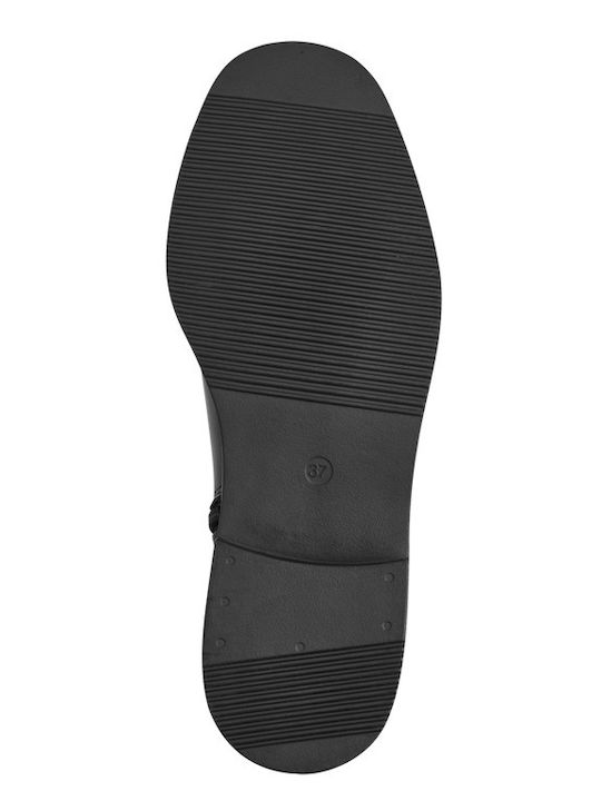 Leder Damenstiefel Schwarz