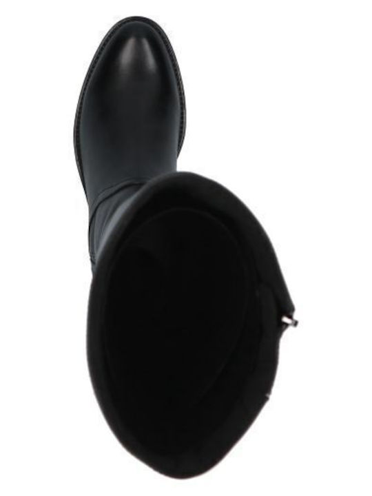 Leder Damenstiefel Schwarz