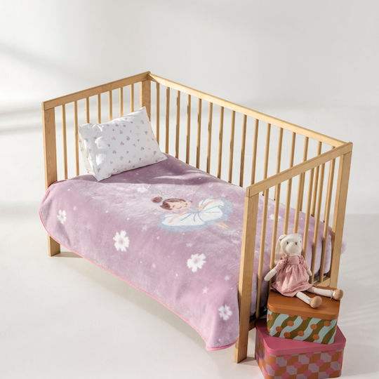 Kentia Pătură Pepinieră Swaddling Catifea Lila 80x100 cm