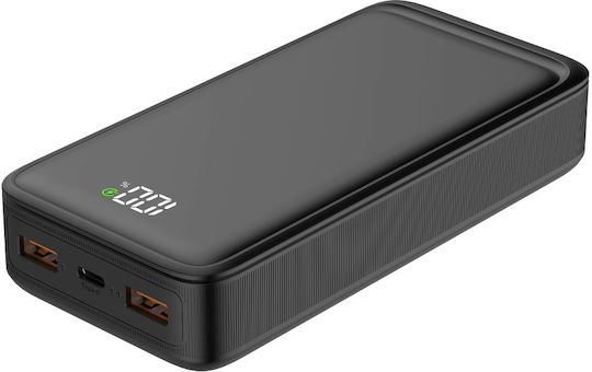 Musthavz MHPWRPD20A004BLK Външна Батерия 20000mAh 20W с 2 USB-A Изходни Порта и USB-C Изходен Порт Power Delivery Черна