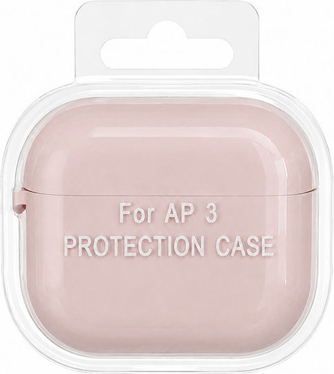Калъф Силиконов С Карабинер Airpods 3 Прасковен
