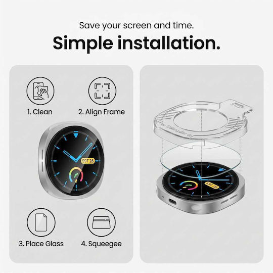 Tech-Protect Easy Set+ 2 Stück Gehärtetes Glas Für Galaxy Watch Ultra 2