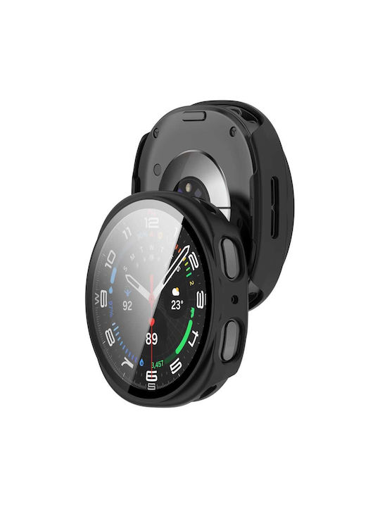 Tech-Protect Defense 2-Pack Samsung Galaxy Watch 8 9 44 Mm Negru Mat și Transparent 5906302324699
