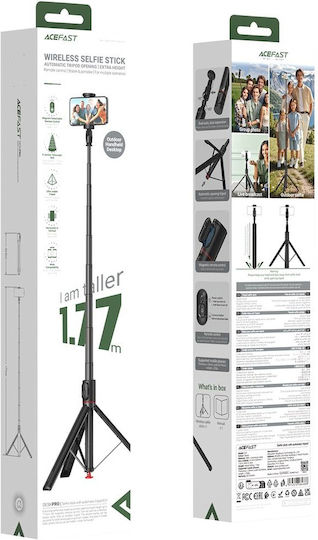 Acefast E31 Selfie-Stick Handy-Stative Bluetooth-Schwarz