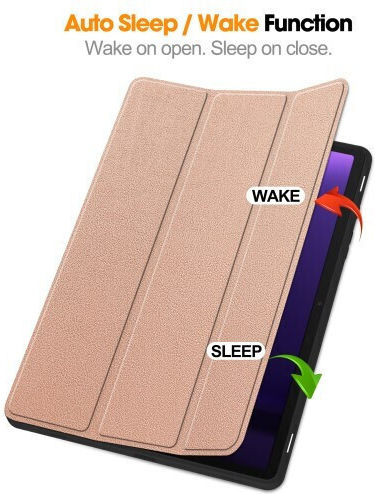 Tri-fold Ständer Klappdeckel Rosa (Samsung Galaxy Tab S10 FE, S9 FE, Tab S9)