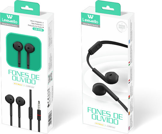 Lw-e06 In-Ear Freisprecheinrichtung Kopfhörer mit Stecker 3.5mm Schwarz