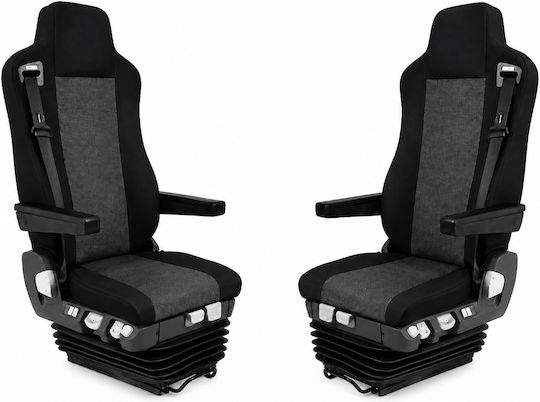 Set De Huse Scaune Auto 2 Buc Poliester Mercedes-Benz Axor Atego Actros Gri