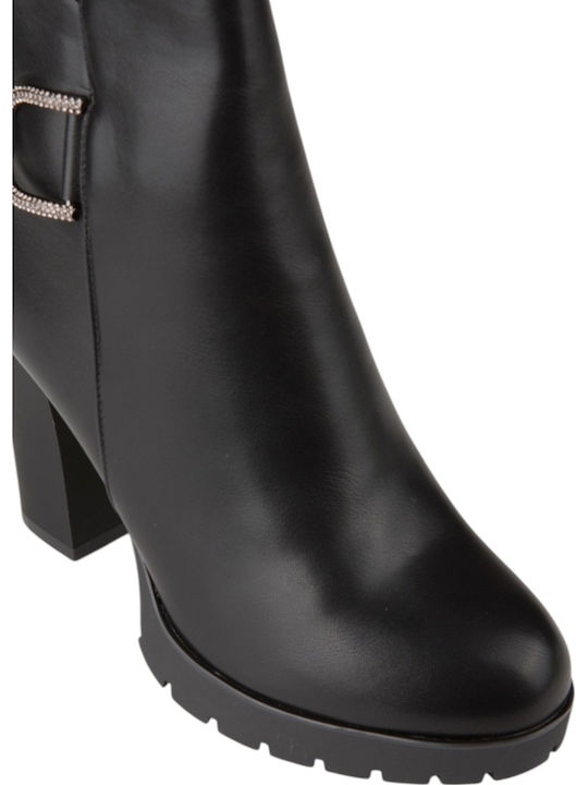 Damen Stiefeletten mit Hochabsatz Schwarz
