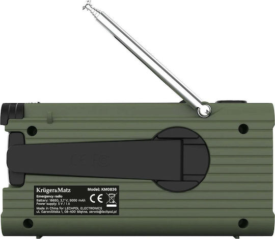 Kruger & Matz Handheld Radio Solar mit USB Grüne