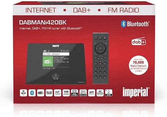Imperial Dabman i420 Επιτραπέζιο Ραδιόφωνο DAB με Bluetooth Μαύρο