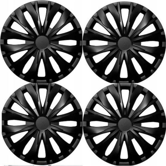 Mammooth Auto Radkappen Set 4Stück 16" Schwarz/Schwarz