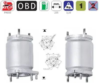 Americat Convertizor catalitic pentru Chevrolet Captiva 2.4i - Opel Antara 2.4i