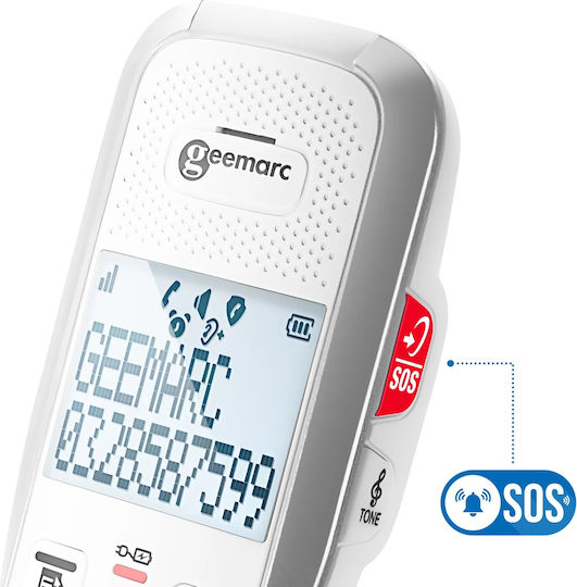 Geemarc Amplidect 595-2 Schnurloses Telefon Weiß