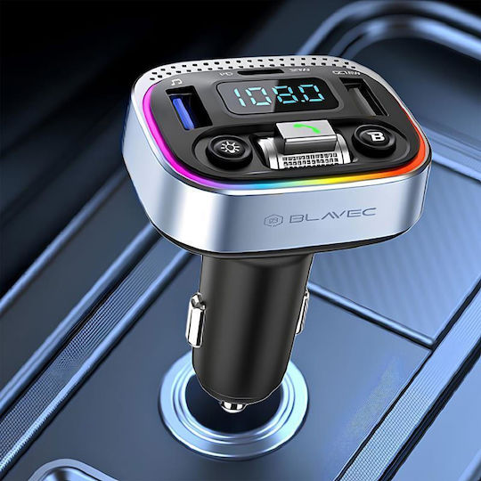 Blavec FM Предавател За Кола С Bluetooth / Type-C / USB