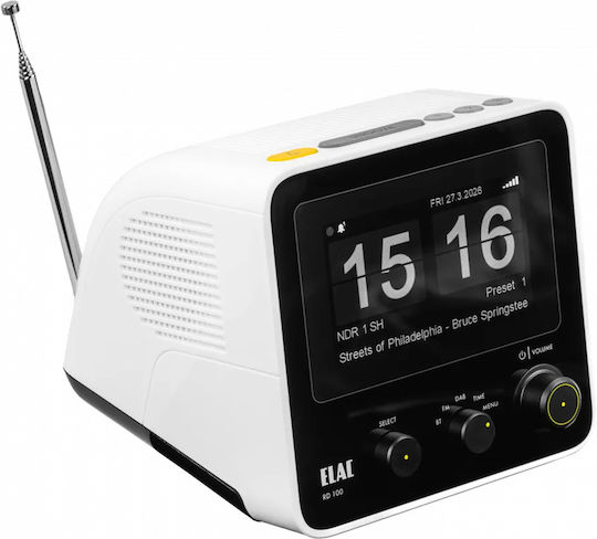 Elac RD 100 Tischplatte Radio Elektrisch DAB mit Bluetooth Weiß