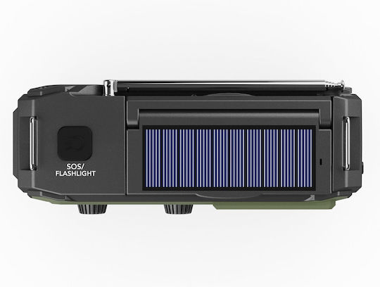 Akai Proffesional APR-801 Tragbares Solarradio mit Bluetooth und USB Grüne
