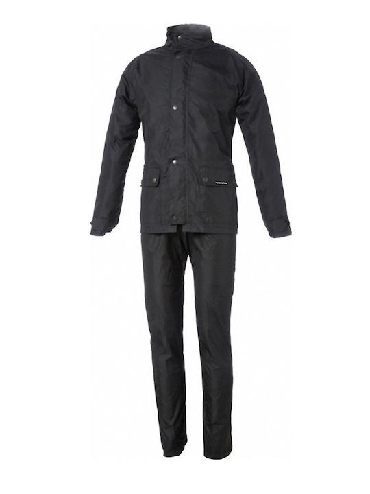 Tucano Urbano Diluvio Light Ανδρικό Αδιάβροχο Σετ Παντελόνι και Μπουφάν Μηχανής Μαύρο Χρώμα