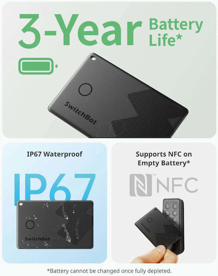 Switchbot Wallet Tracker Card Apple Find My Schwarz Wiederaufladbare