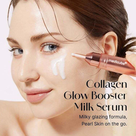 Medicube Collagen Glow Booster Moisturizing Face Serum Booster with AHA & Peptides for Brightening & Nourishing 15ml