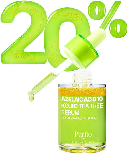 Azelaic Acid 10 Kojic Tea Tree Serum Face for Whitening & Acne 30ml