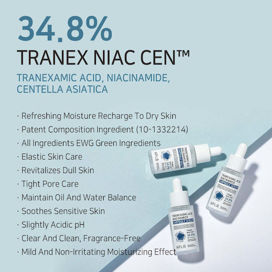 Tranexamic Acid Niacinamide Moisturizing Ampoule Face Serum with Niacinamide for Brightening 40ml