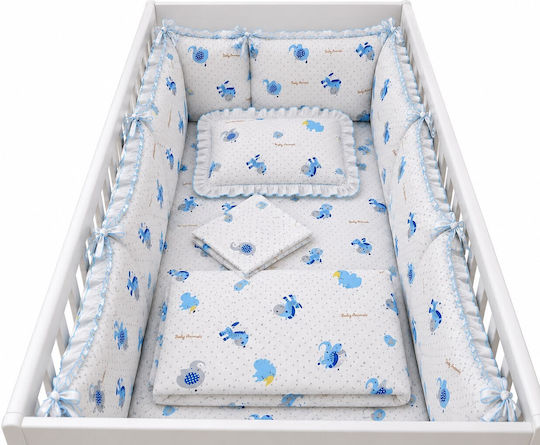 Beboulino Baby Bettwäsche-Set Für Krippe Tiere Blau 2 Stück Beboulino Baby Bettwäsche-Set Für Krippe Tiere Blau 2 Stück