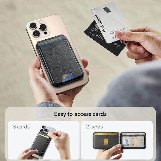 ESR MagSafe Suport Carduri Classic Magnetic Wallet Stand în culoarea Maro