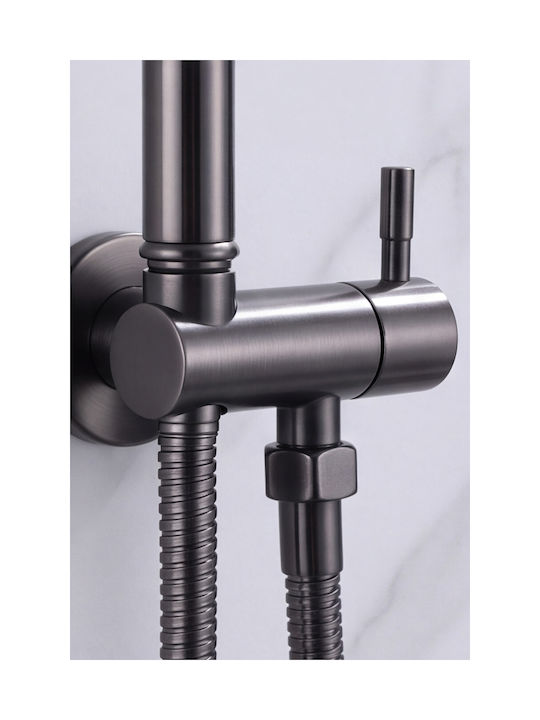 Naron Wall-Mounted Grey Bidet Set