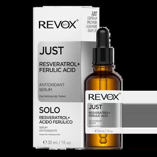 Just Resveratrol + Ferulic Acid Anti-Aging Face Serum for Detoxifying & Brightening 30ml