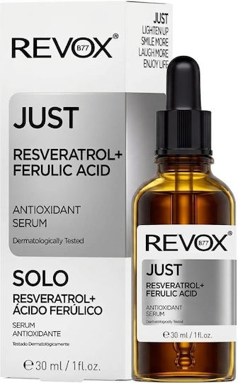 Just Resveratrol + Ferulic Acid Anti-Aging Face Serum for Detoxifying & Brightening 30ml