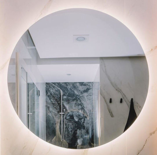 BD art Στρογγυλός Καθρέπτης Μπάνιου Led 70x70cm Λευκός