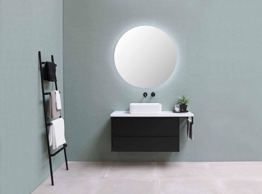 BD art Στρογγυλός Καθρέπτης Μπάνιου Led 70x70cm Λευκός
