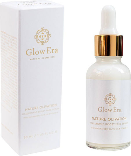 Glow Era Nature Olivation Feuchtigkeitsspendendes & Anti-Aging Serum für das Gesicht mit Hyaluronsäure & Panthenol für Aufhellung & Festigung 30ml