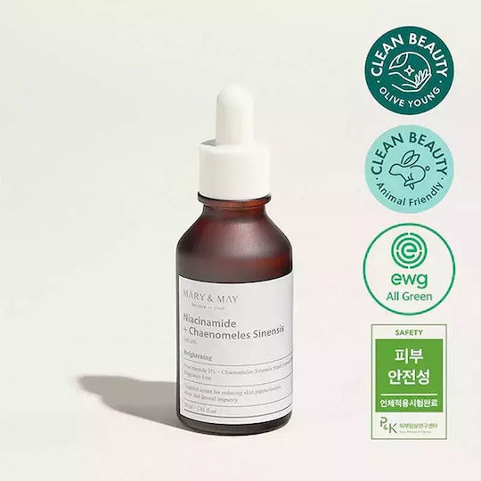 Mary & May Niacinamide Chaenomeles Sinensis Anti-aging Serum Face with Niacinamide 30ml