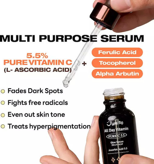 Jumiso All Day Vitamin Pure C 5.5 Glow Serum 30ml Brightening Face Serum