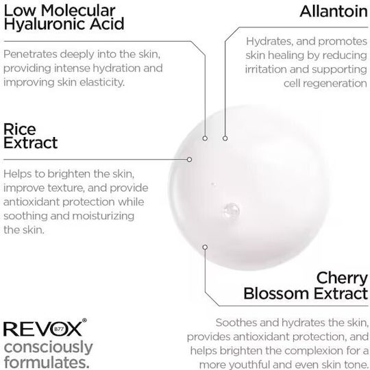 Revox Smoothing Moisturizing & Anti-aging Serum Face with Hyaluronic Acid 20ml