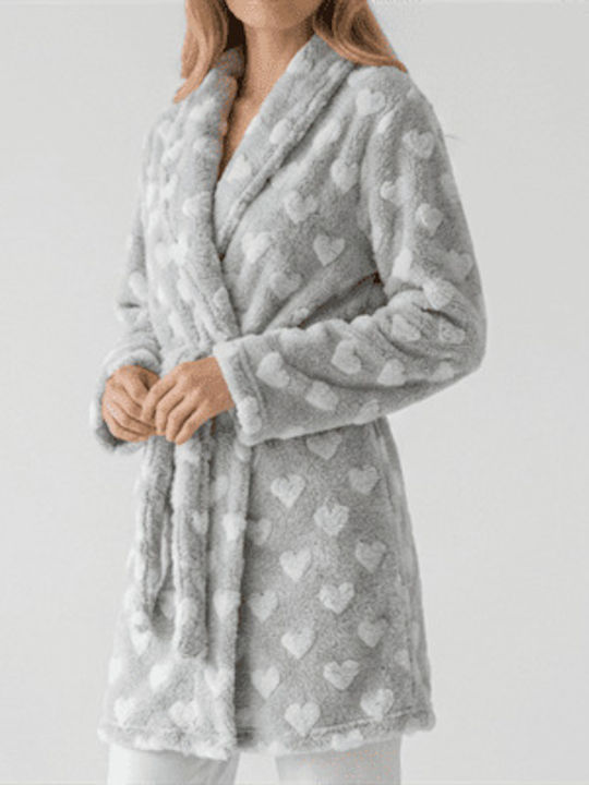 Harmony Χειμερινή Γυναικεία Fleece Ρόμπα