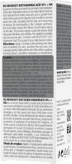 Just Mandelic Acid 10% + Ha Moisturizing Face Serum with Hyaluronic Acid for Acne 30ml