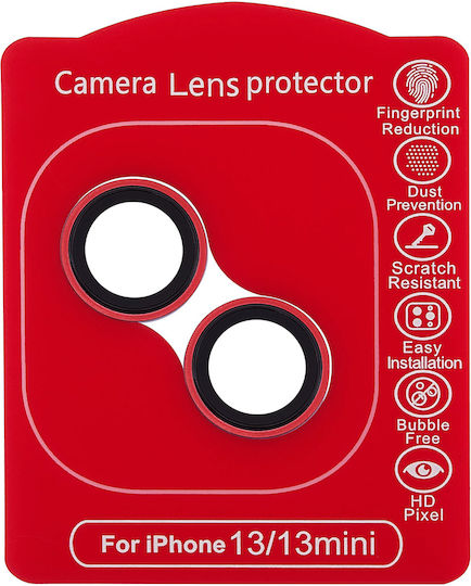 Casper Camera Protection Tempered Glass Red for iPhone 13 / 13 Mini