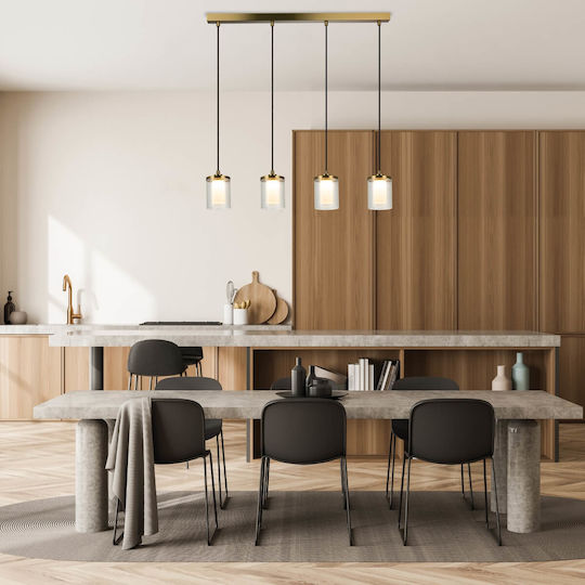 Zambelis Lights Висящо Осветително Тяло Жълт Rail 85x220x220см.