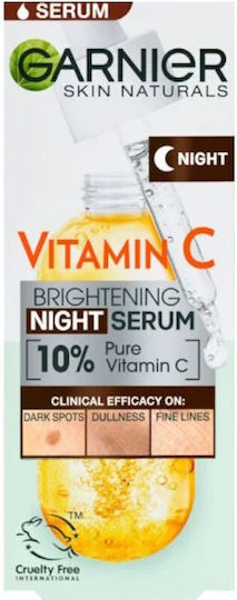 Garnier Skin Naturals Streaming Night Serum 10% Vitamin C Serum Face with Vitamin C for Radiance & Revitalization 30ml