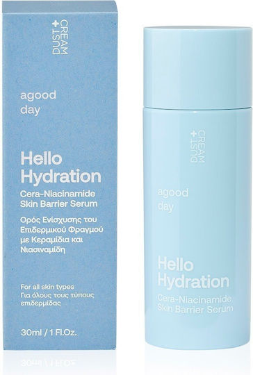 A Good Day Hello Hydration Soothing & Moisturizing Cream Serum For Face With Centella Asiatica & Niacinamide For Blemishes 30ml