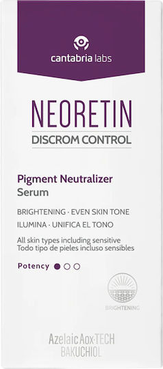 Cantabria labs Neoretin Discrom Control Feuchtigkeitsspendendes Serum Für Das Gesicht Mit Niacinamid Für Dunkle Flecken & Aufhellung 30ml